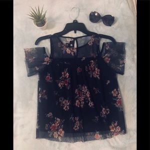 IZ Byer Cut Out Shoulder Top